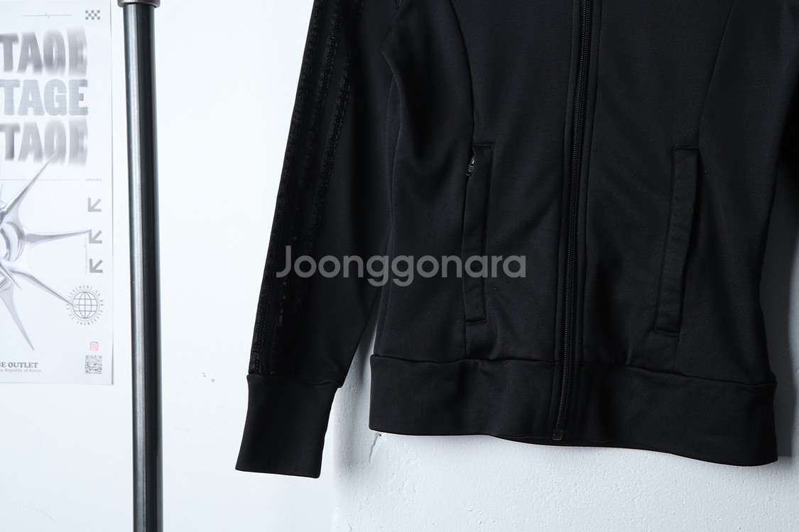 W(M) 아디다스 집업 바람막이 점퍼자켓 블랙 져지--3