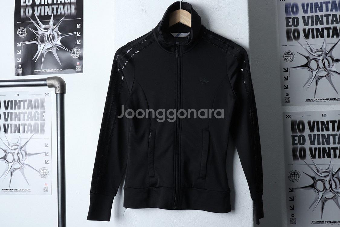 W(M) 아디다스 집업 바람막이 점퍼자켓 블랙 져지--1