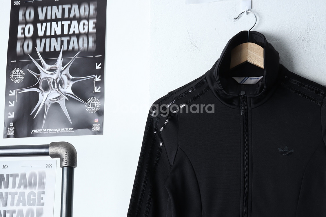 W(M) 아디다스 집업 바람막이 점퍼자켓 블랙 져지--2