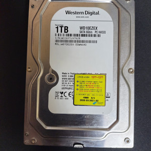 컴퓨터 하드 3.5인치 HDD WD 1TB