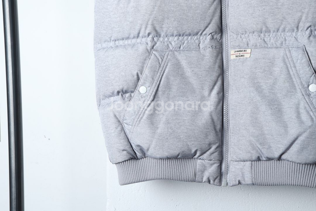 (S) 르꼬끄 패딩 점퍼자켓 그레이 덕다운 조끼--3