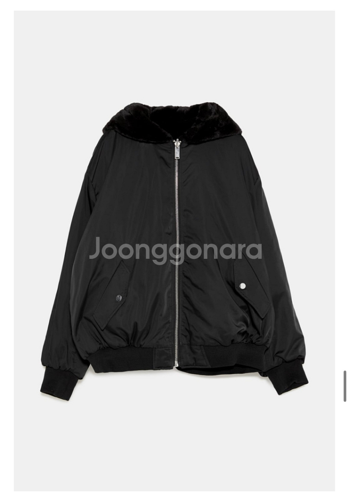 zara 리버시블 양면 퍼 점퍼--1