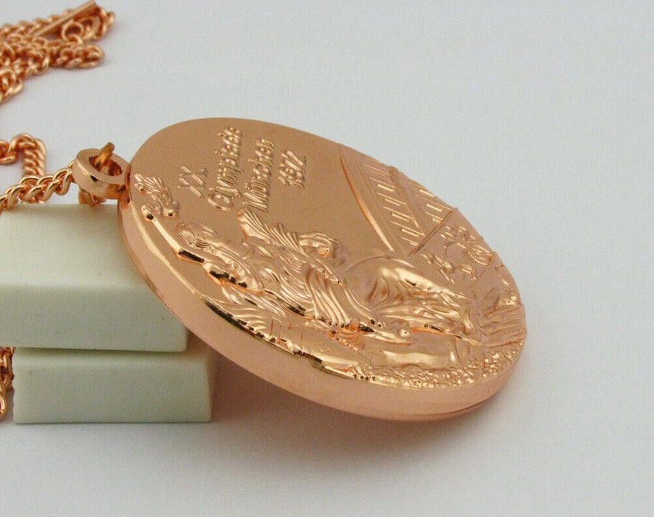 새 1972년 뮌헨 올림픽 동메달 메달 리본 기념 장식 이미지