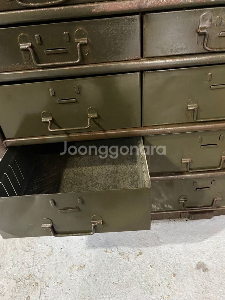 빈티지 철재 공구서랍--3