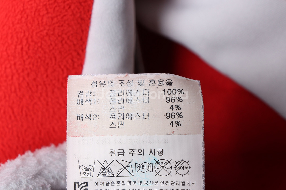 (XL) 데상트 집업 바람막이 점퍼자켓 레드 플리스--6