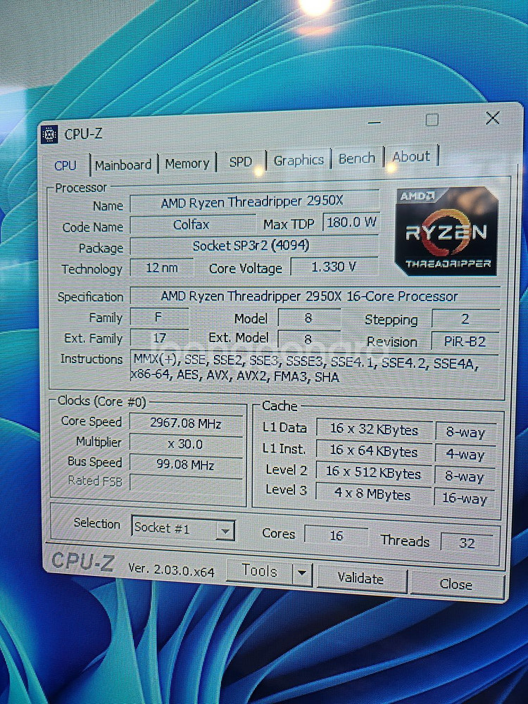 AMD 스레드리퍼 2950X PC 본체 팝니다--1