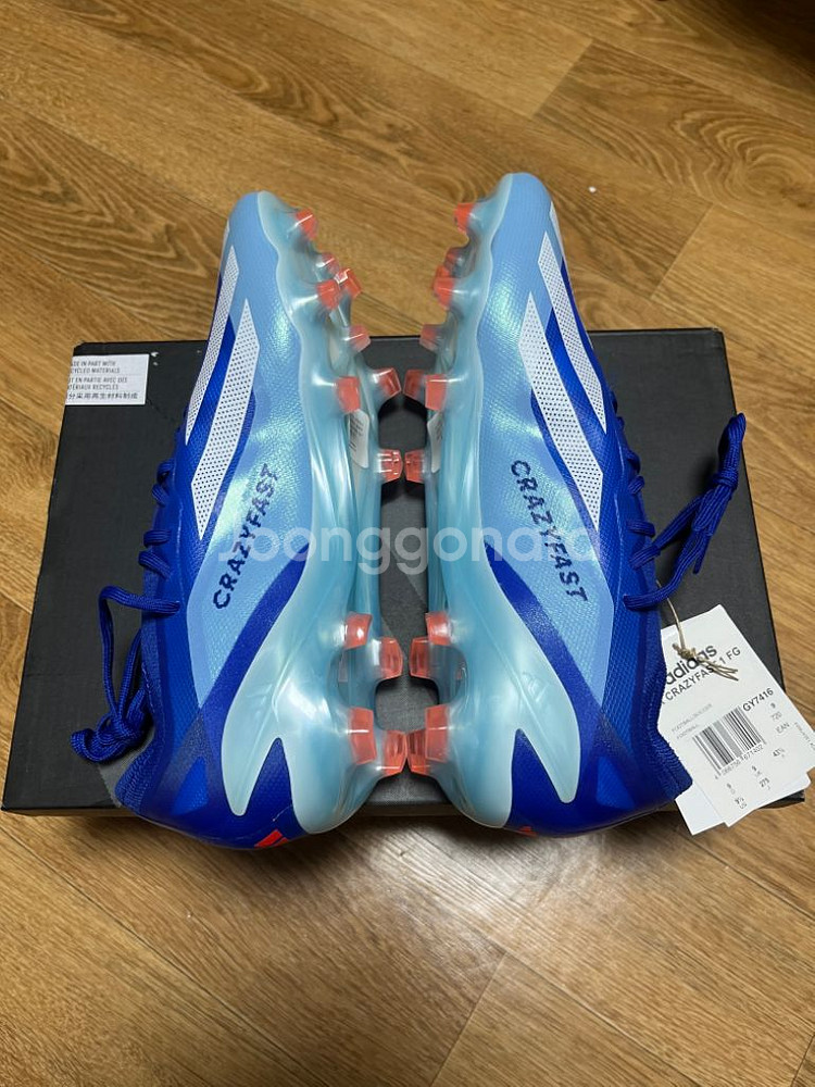 아디다스 X CRAZYFAST.1 FG 275 새상품--2