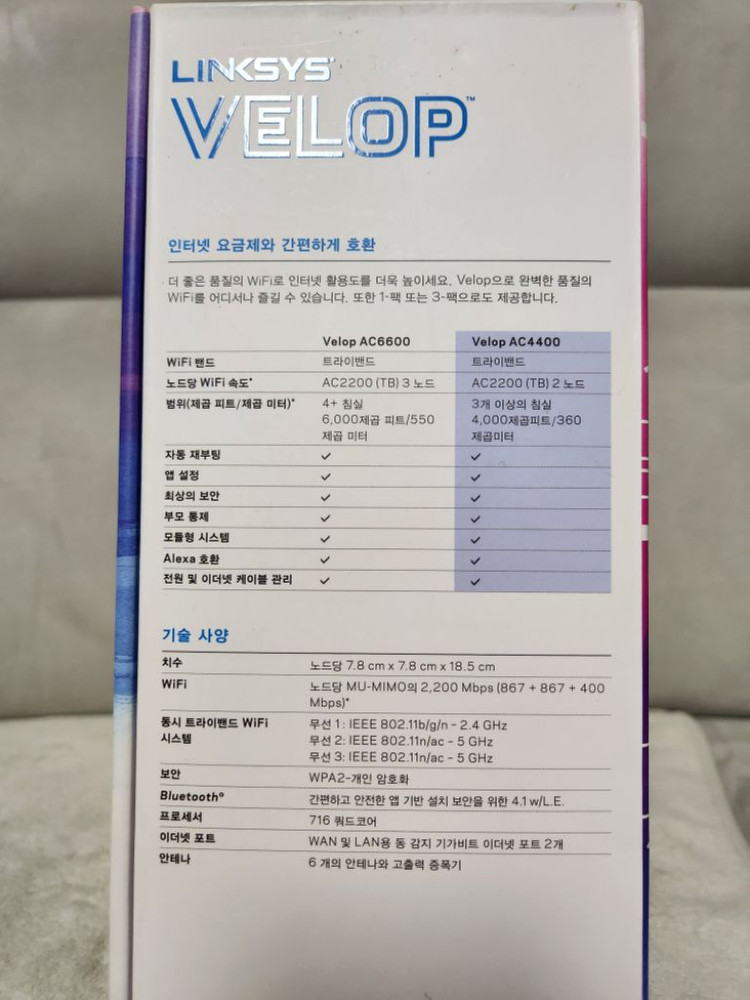 링크시스 벨롭 AC4400 트라이밴드 와이파이 확장기 이미지