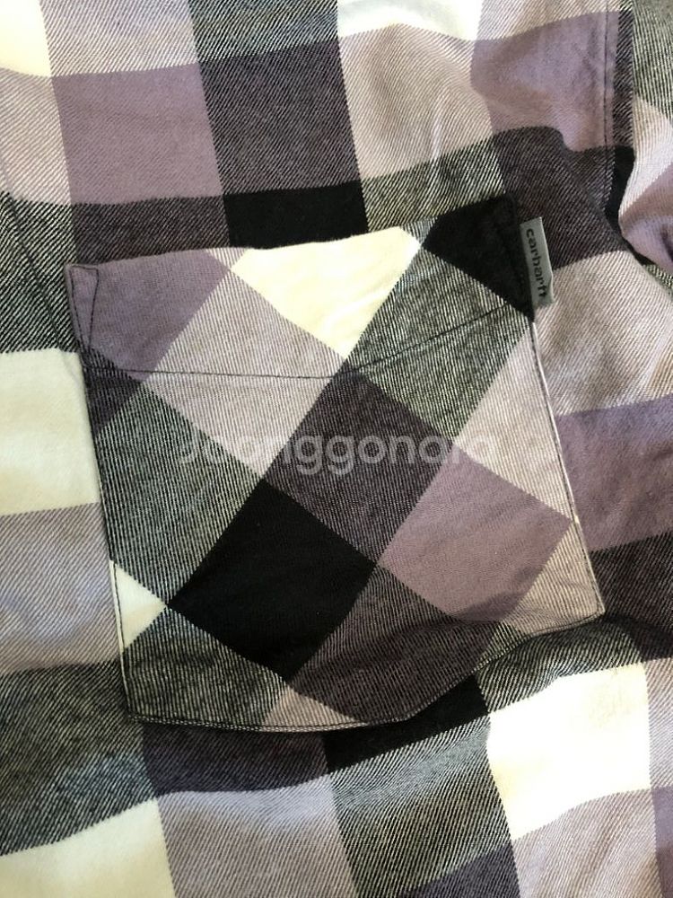 칼하트 캐쥬얼 체크셔츠 남방 퍼플 그레이 XL--3