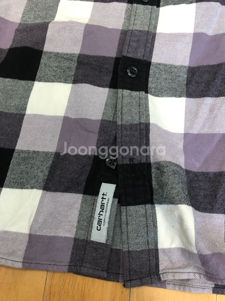 칼하트 캐쥬얼 체크셔츠 남방 퍼플 그레이 XL--4