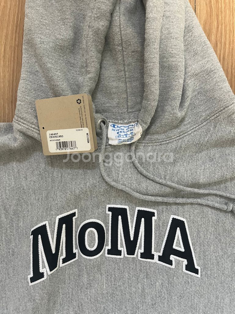 챔피온xMoMA리버스위브 후드--1