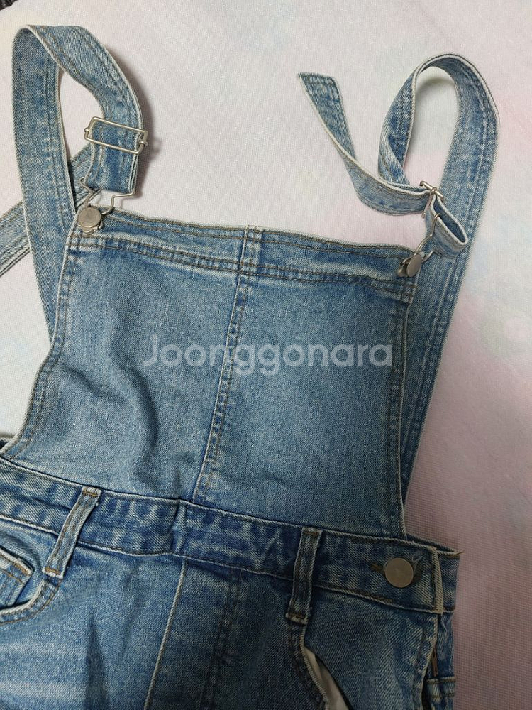 써스펜더달린 와싱 청바지 여허리27인치--5