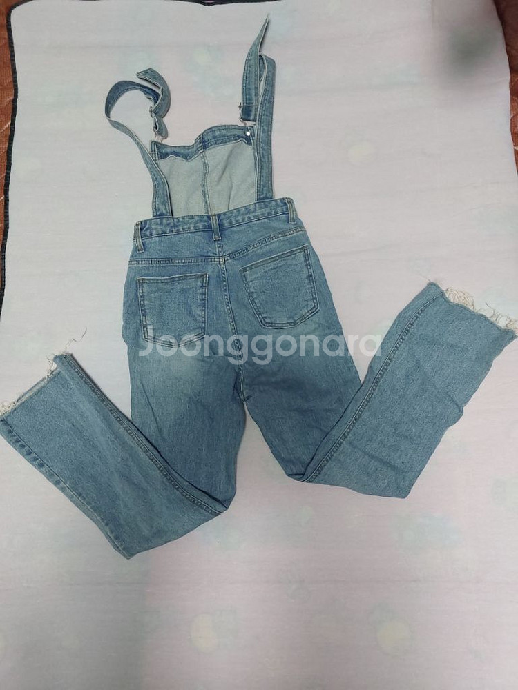 써스펜더달린 와싱 청바지 여허리27인치--6