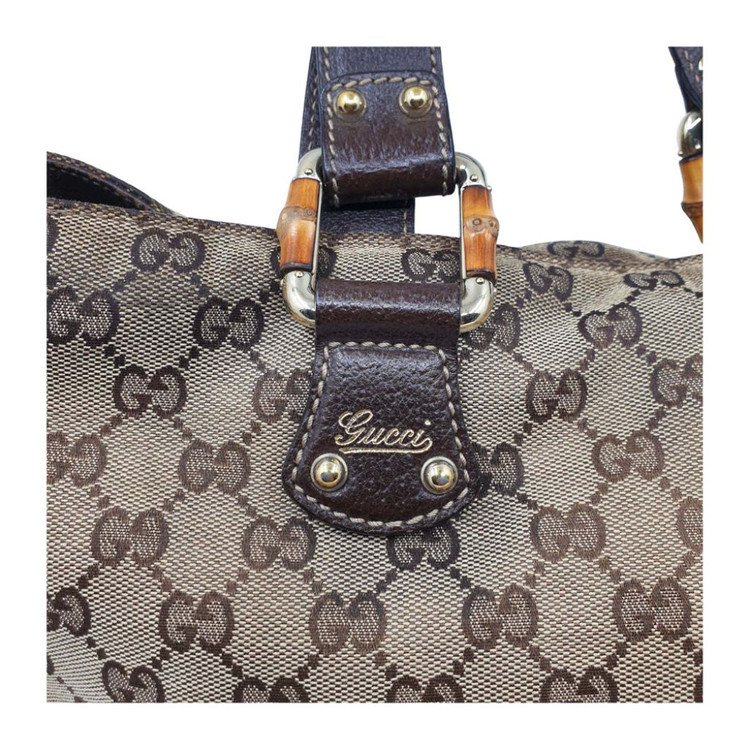 구찌 GG 캔버스 뱀부 토트백 베이지 가방 백 이미지