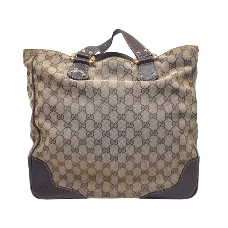 구찌 GG 캔버스 뱀부 토트백 베이지 가방 백 이미지