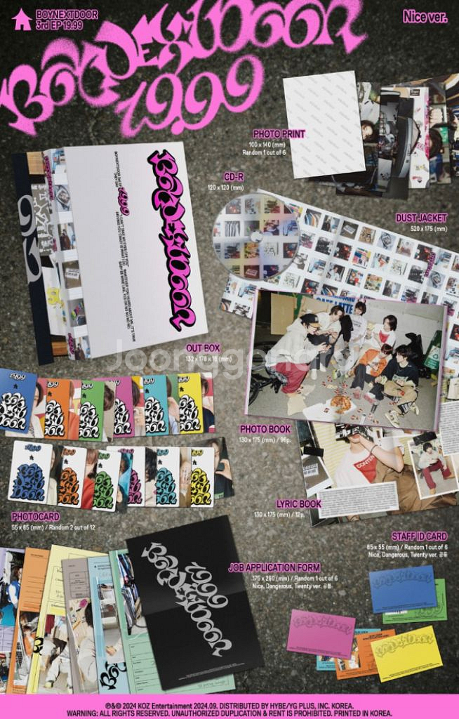 보넥도 19.99앨범(개봉앨범)나이스버전--1