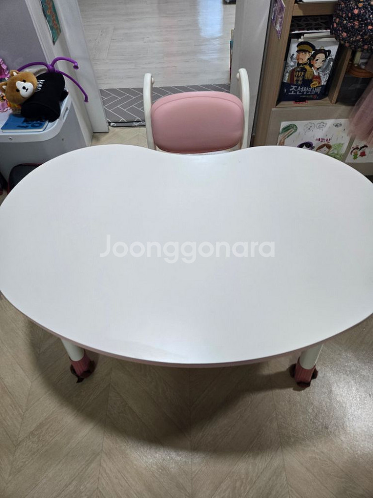 일룸 그로잉 땅콩책상 1200 의자 세트 다드려요--1