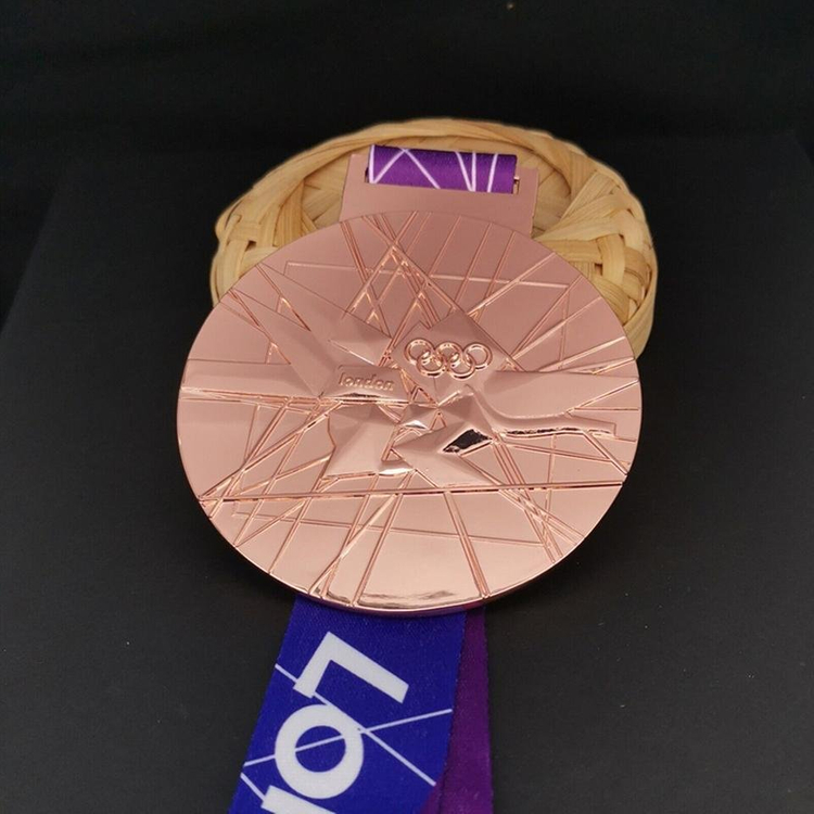 새 2012년 런던 올림픽 동메달 메달 리본 기념 장식 이미지