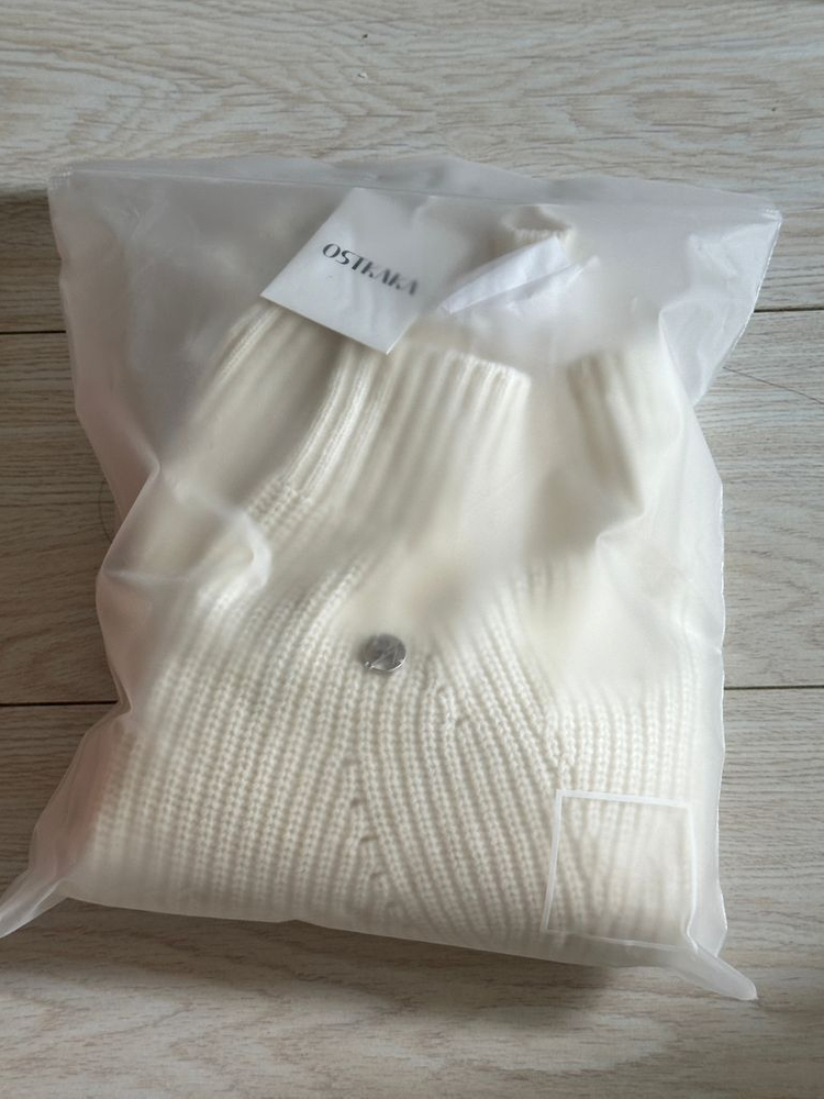 오스트카카 울 블랜디드 스카시 반팔 풀오버 아이보리 이미지