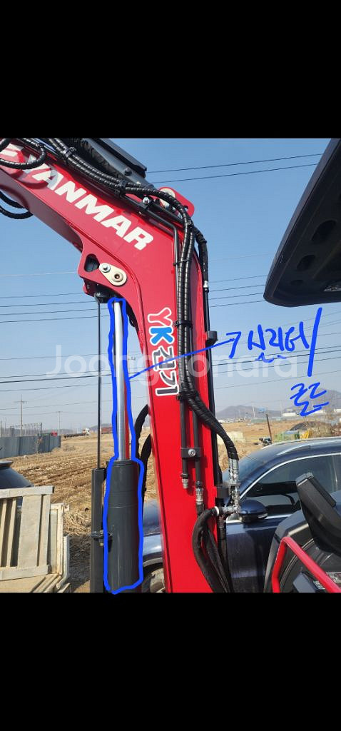 얀마 vio-357A 3.5톤 굴삭기 원붐 실린더/로드--2