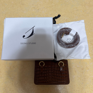 쏭스튜디오 Mini belt bag (croc brow