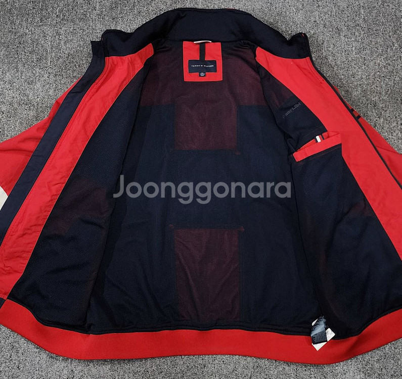 타미힐피거 배색 빅로고 바람막이 자켓 2XL--2
