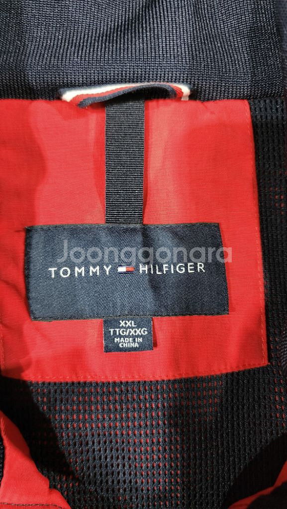 타미힐피거 배색 빅로고 바람막이 자켓 2XL--6
