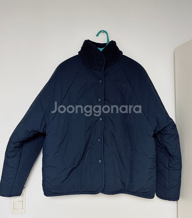 [급처] 양면 양털 점퍼 패딩 자켓 (네이비)--1