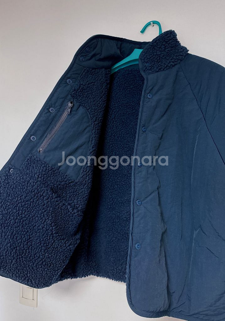 [급처] 양면 양털 점퍼 패딩 자켓 (네이비)--2