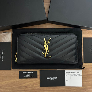 [A+급/정품] 생로랑 YSL 로고 마틀라세 장지갑