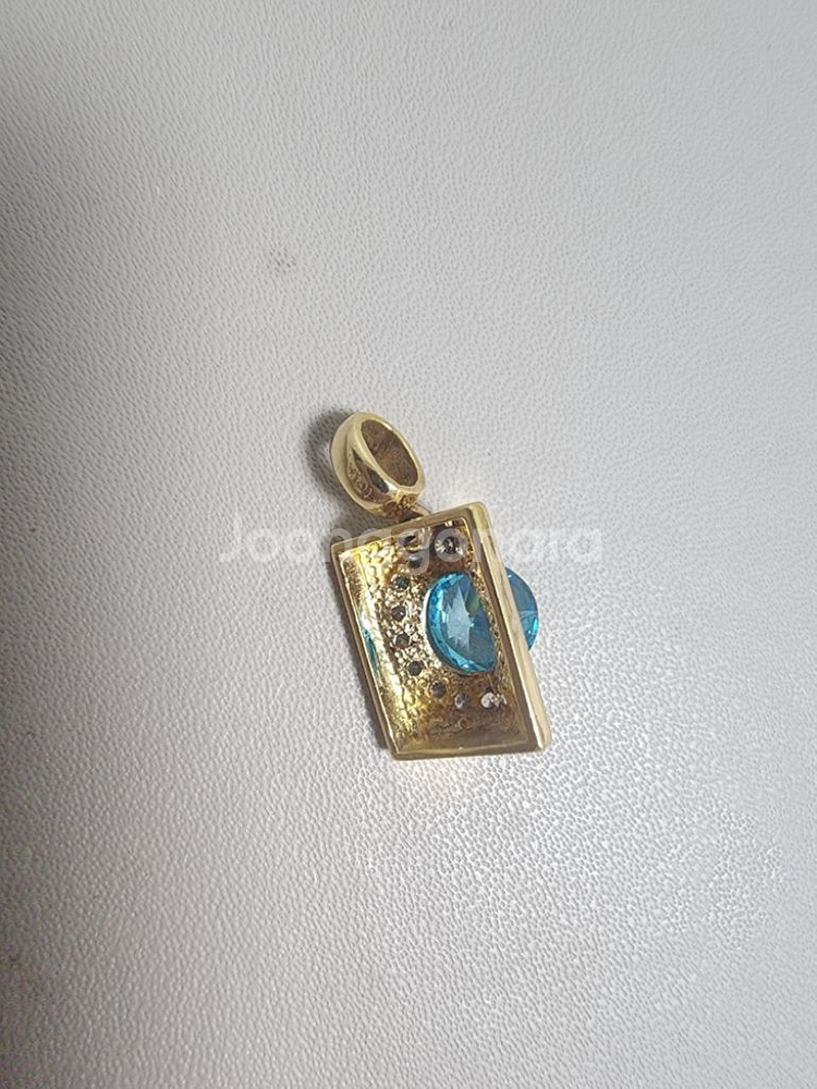18K 엘로우 토파즈 메달--2
