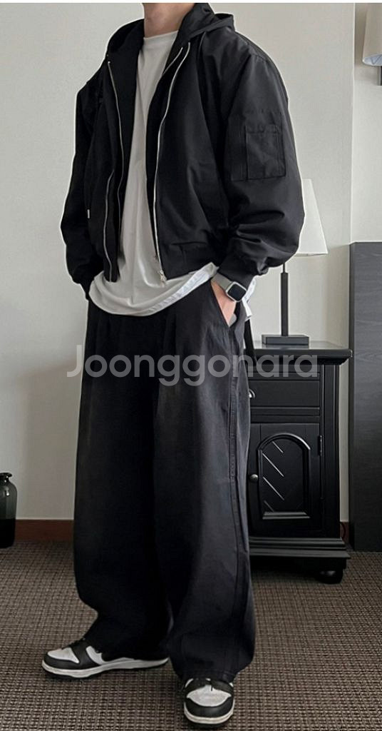 블랙기모바지(새상품.남여공용)--0