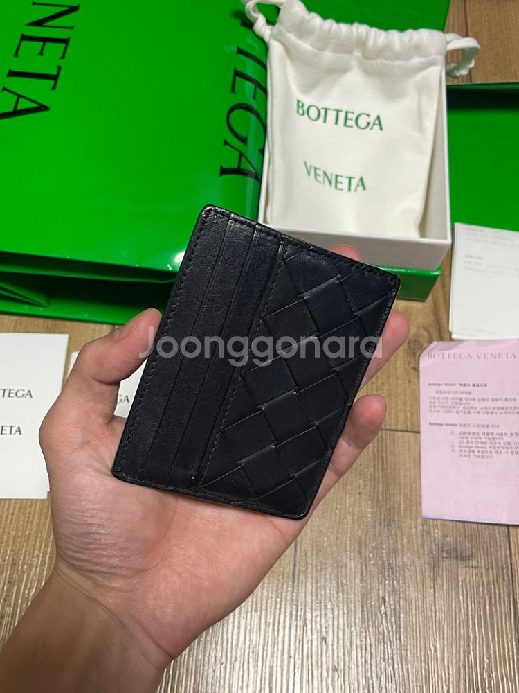 정품 보테가베네타 카드지갑 풀구성 영수증 보증서--1