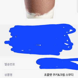 공차 제주그린스무디 L + 초콜렛 쿠키 크림 스무디