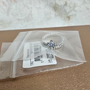 판도라 블루티아라 실버 반지(52호)