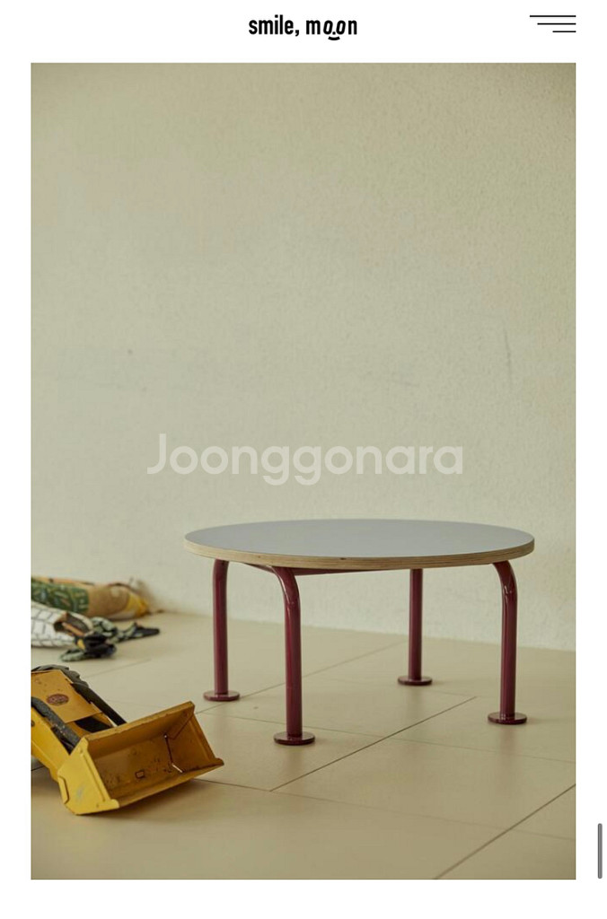 스마일문 미니 라운드 테이블--5