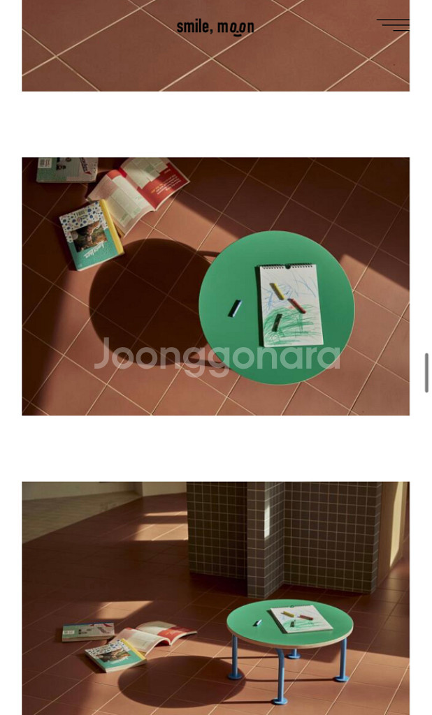 스마일문 미니 라운드 테이블--9