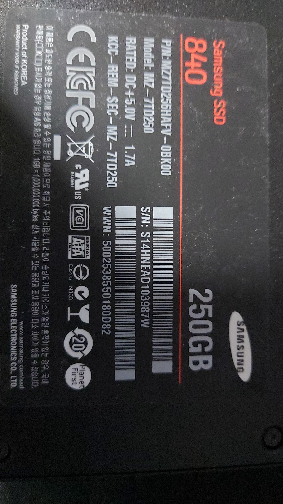 Samsung SSD 840 250GB