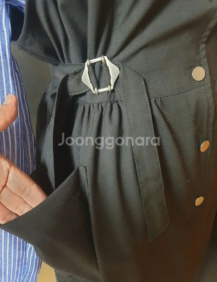 (새제품)스타일난다 제작 아웃포켓 오버롤 원피스--8