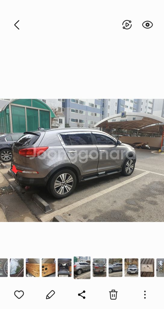 차박 캠핑용 스포티지R 중고매매--9