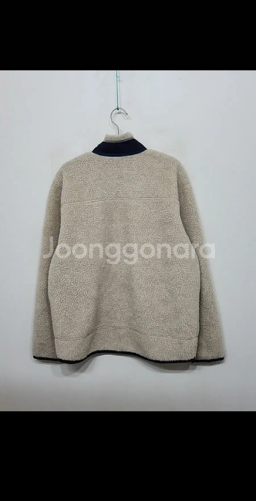 (105)밀레 뽀글이 점퍼 아이보리 후리스 자켓 플리스--4