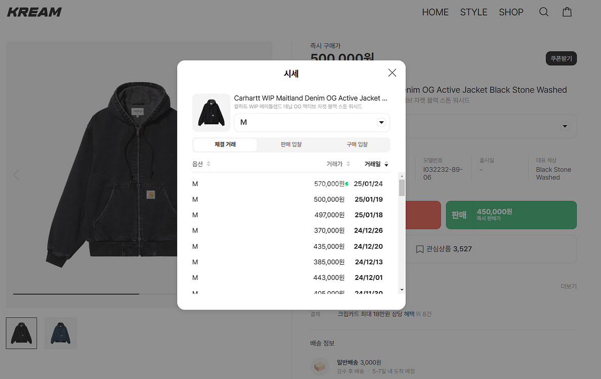 칼하트 엑티브자켓 스톤워시, Carhartt Activ--3