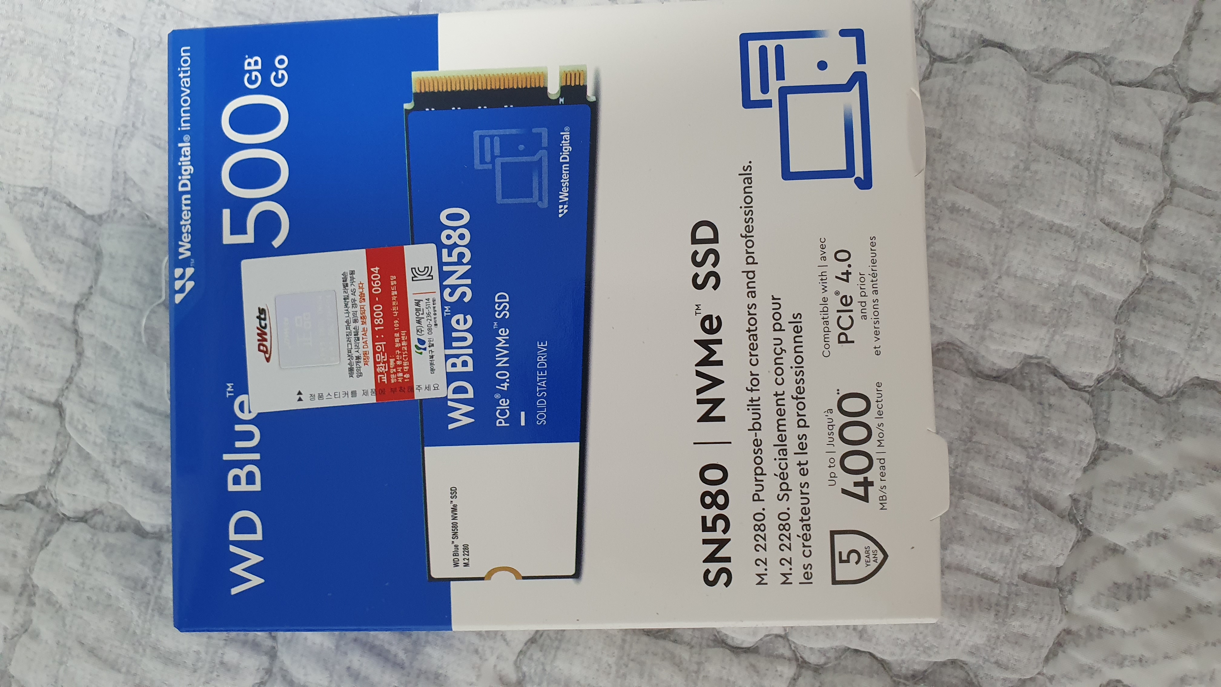 WD BLUE SN580 M.2 SSD 500GB