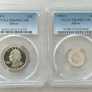 미국동전 은화 PCGS PR69 2개 일괄