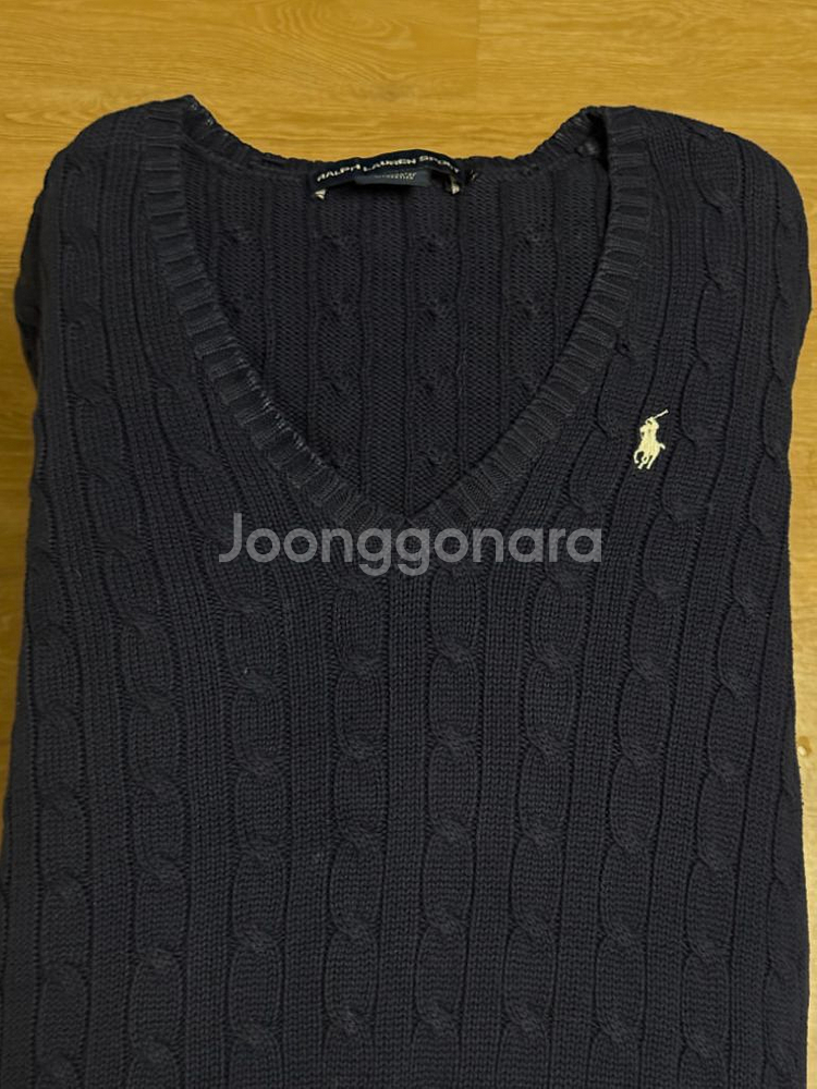 폴로 랄프로렌 네이비 브이넥 니트 XL--1
