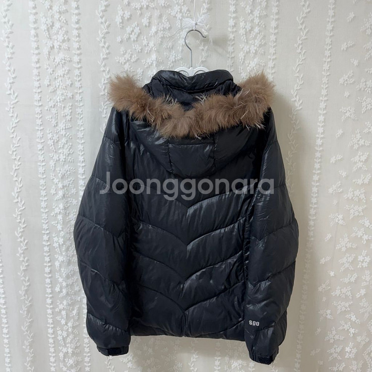 노스페이스 600 y2k 후드 퍼 구스 다운 숏패딩 블--2