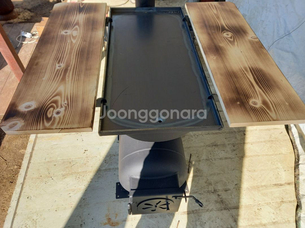 화목난로 고기불판 탈부착 테이블 입니다--1