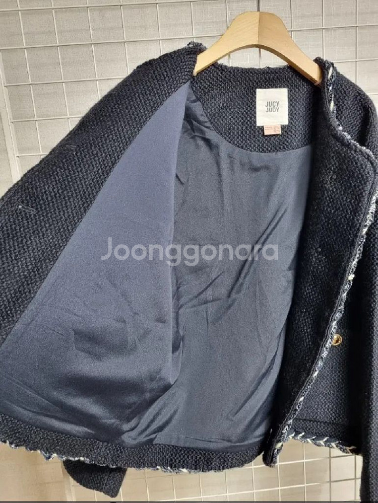 (택포) 쥬시쥬디 트위드자켓 85 (네이비)가격내림--2