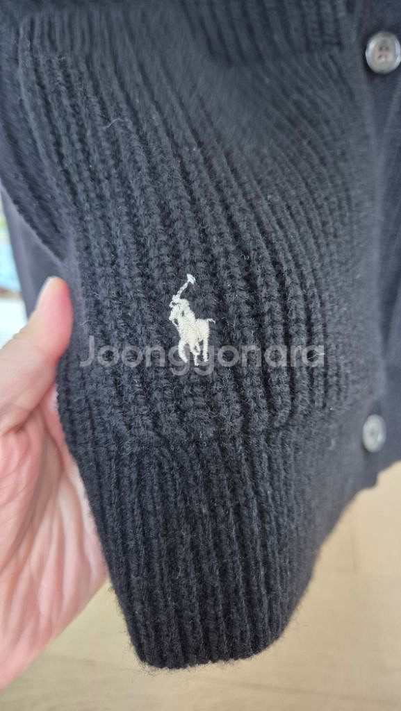 폴로 랄프 로렌 여성 울 캐시미어 브이넥 카디건 xs--3