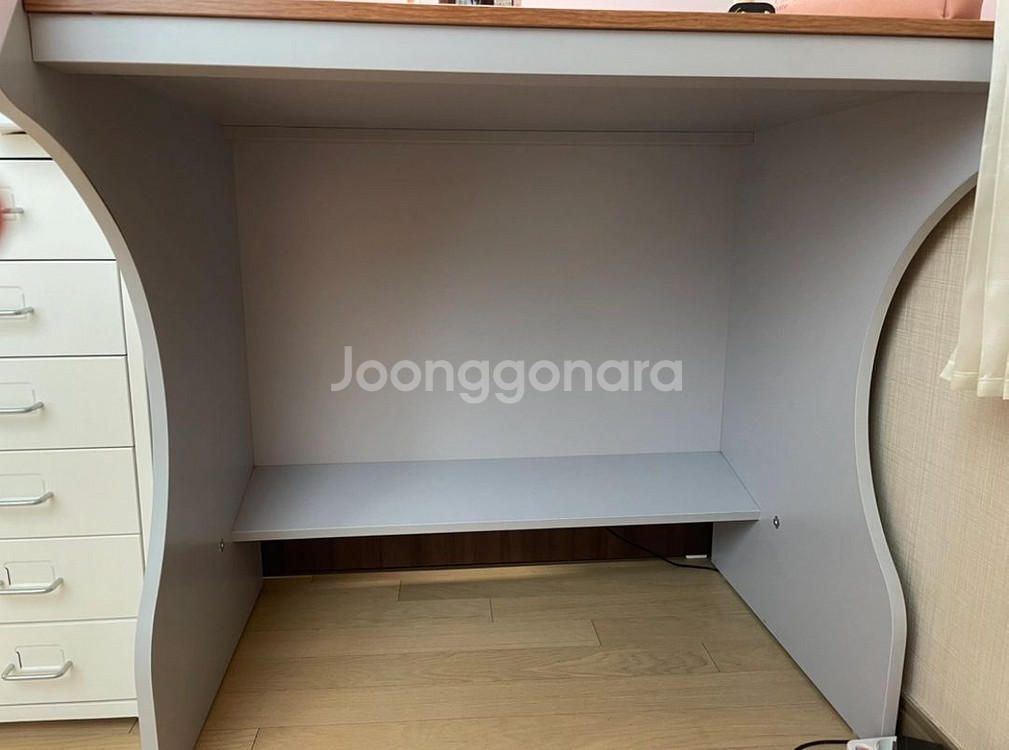 독서실 책상(커튼+led)--4